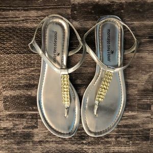 Silver sandals